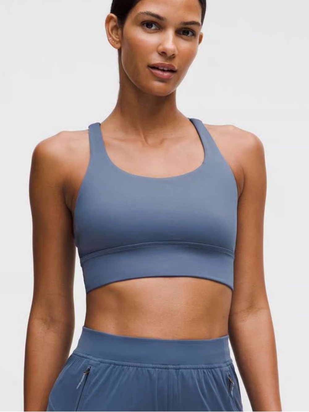 lululemon athletica Energy Longline Bra — Oasis Blue